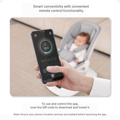 StarAndDaisy x Mastela Electric Baby Swing Rocker, Newborn Baby Cradle Swing with 5 Adjustable Swing with Safety Belt – Grey White