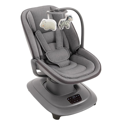 StarAndDaisy x Mastela Electric Baby Swing Rocker, Newborn Baby Cradle Swing with 5 Adjustable Swing with Safety Belt – Grey White